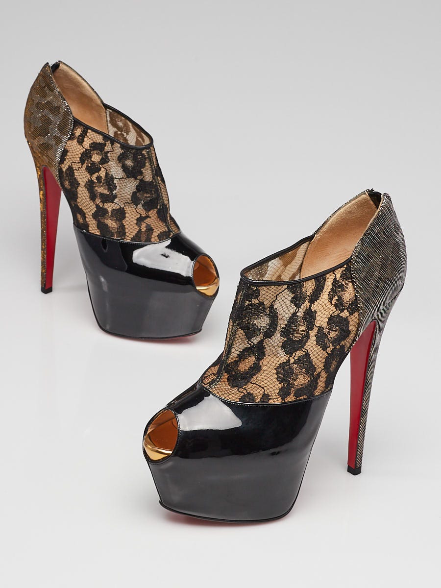 Christian Louboutin Zipper Platform Booties