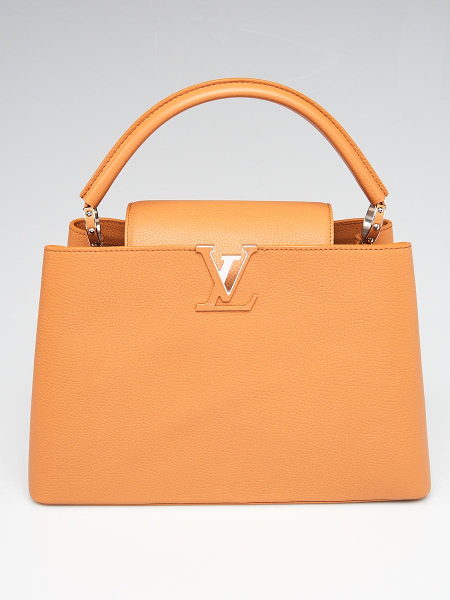 Louis Vuitton Caramel Taurillon Leather Capucines MM Bag - Yoogi's Closet