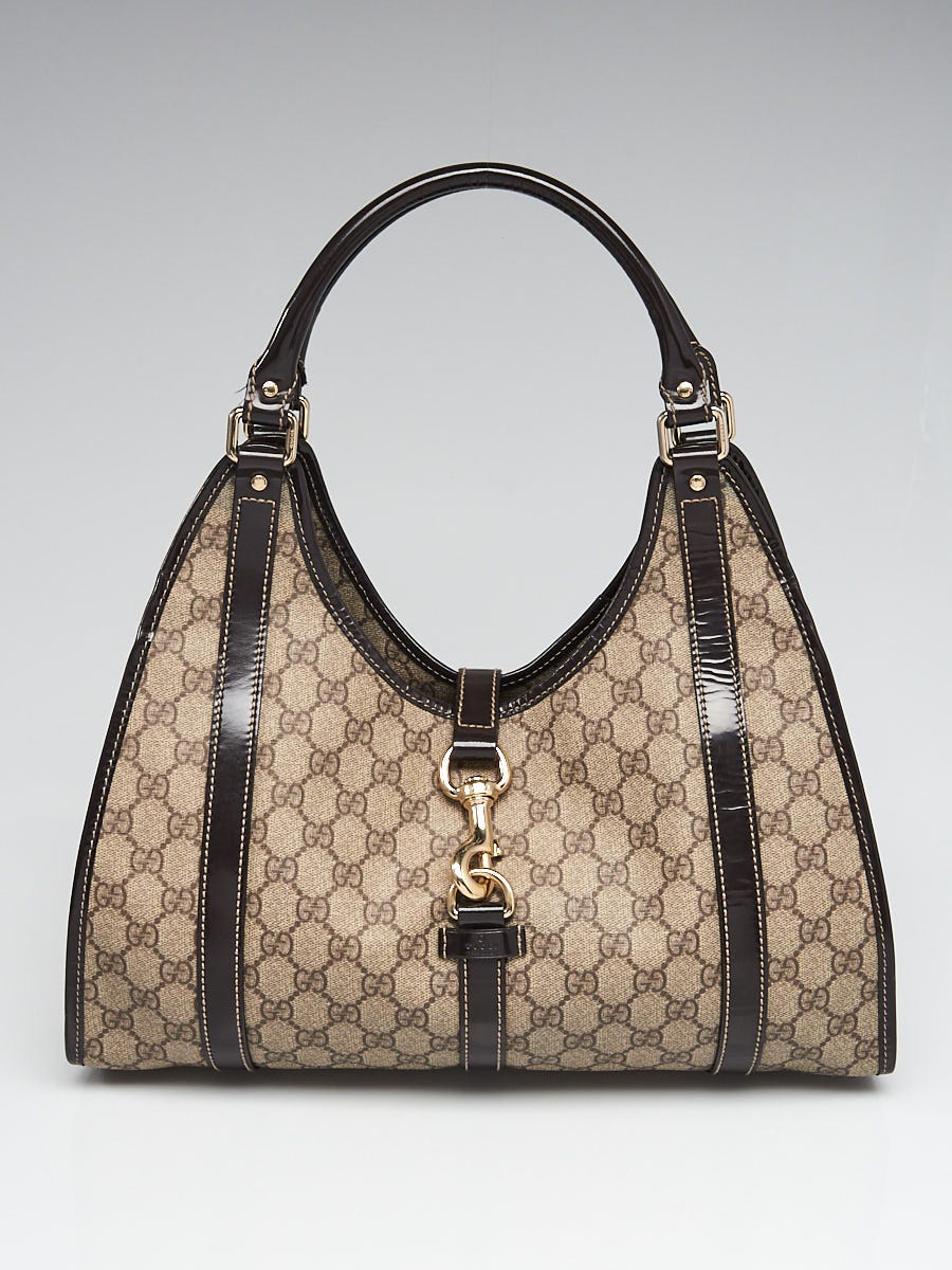 Gucci Beige/Ebony GG Coated Canvas Joy Medium Shoulder Bag