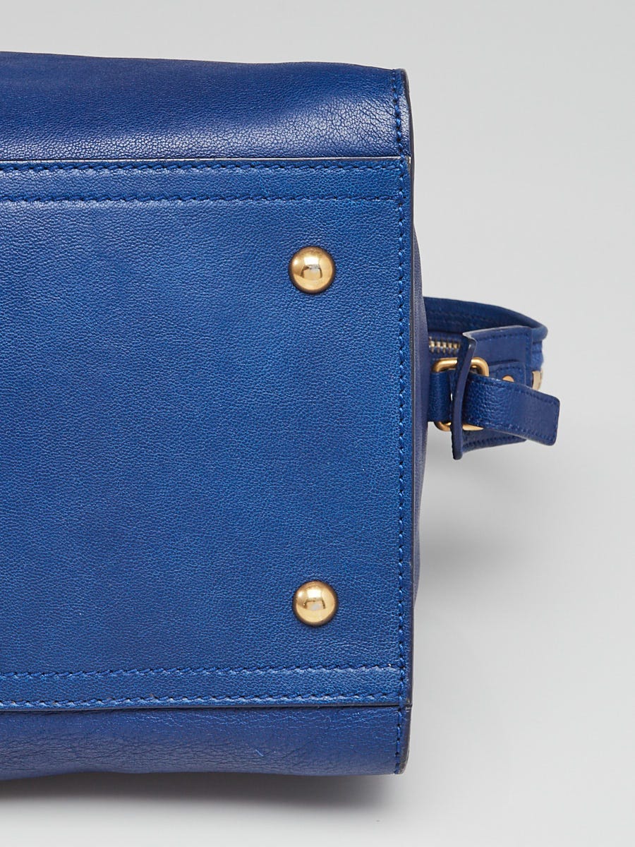 Yves Saint Laurent Blue Leather Medium Cabas ChYc Bag