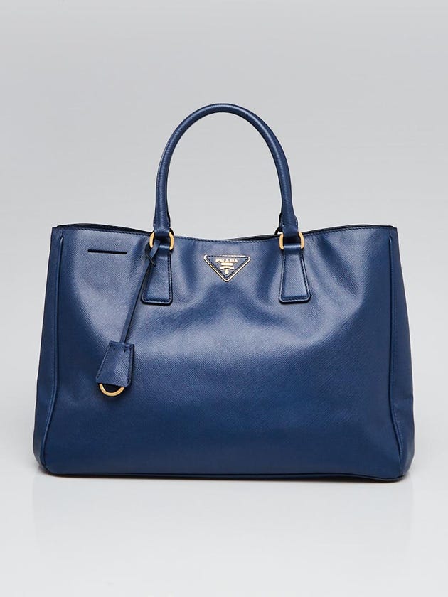 Prada Bluette Saffiano Lux Leather Large Tote Bag BN1844