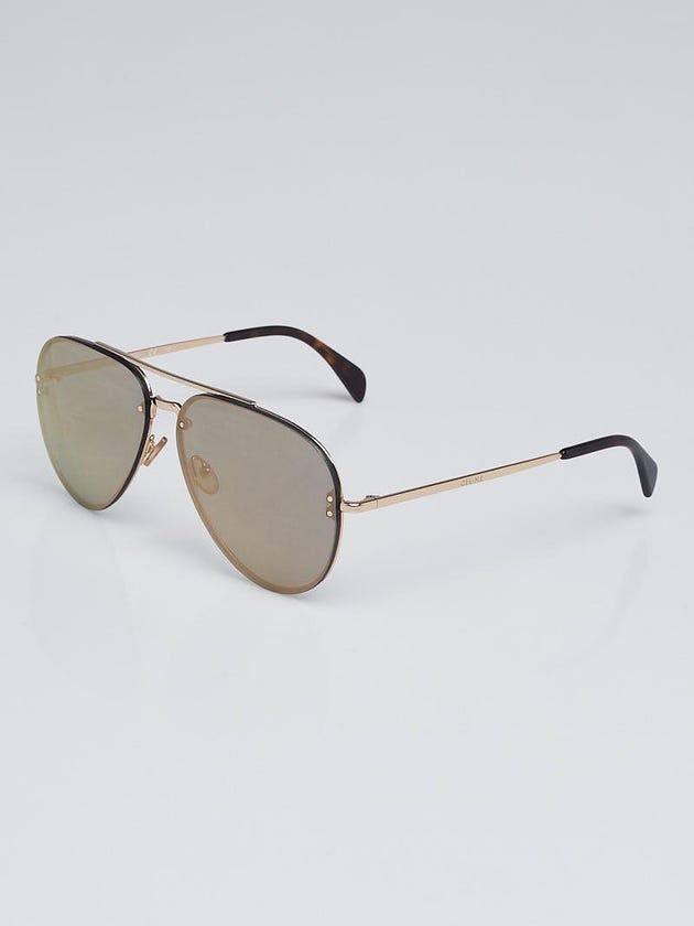 Celine Goldtone Frame Mirror Tint Aviator Sunglasses-41391