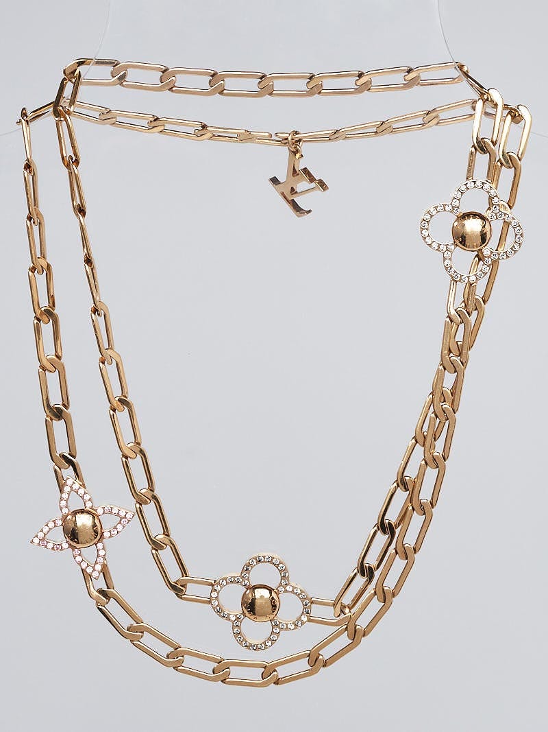 Louis Vuitton Crystal Flower Power Sautoir Necklace at 1stDibs