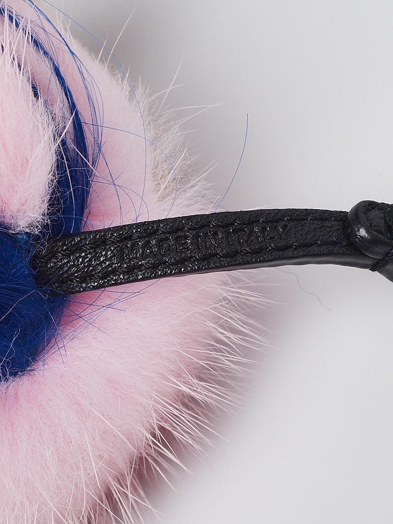 Fendi Pink Mink/Goatskin Fur 'Piro-Chan' Fendirumi Key Chain and