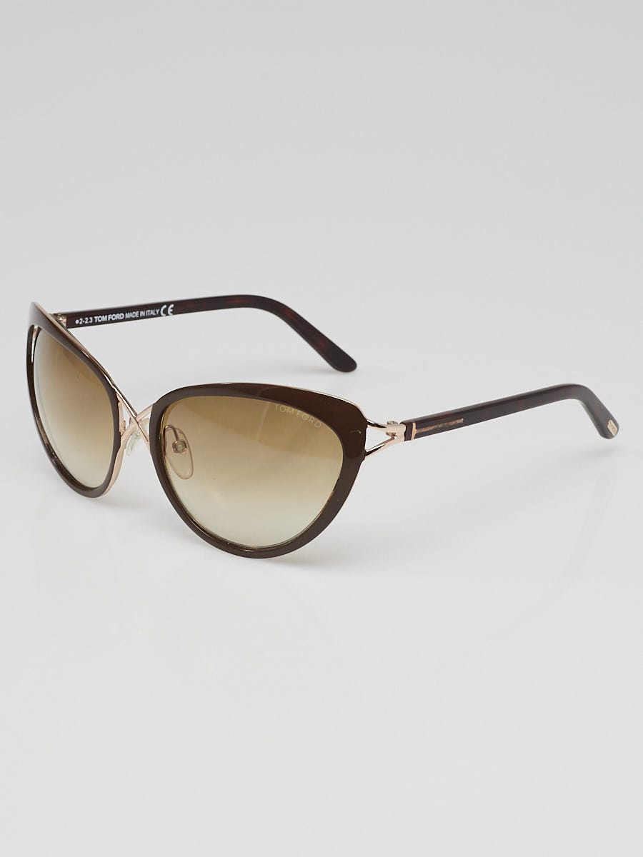 Tom Ford Brown Acetate Frame Daria Sunglasses-TF321 - Yoogi's Closet