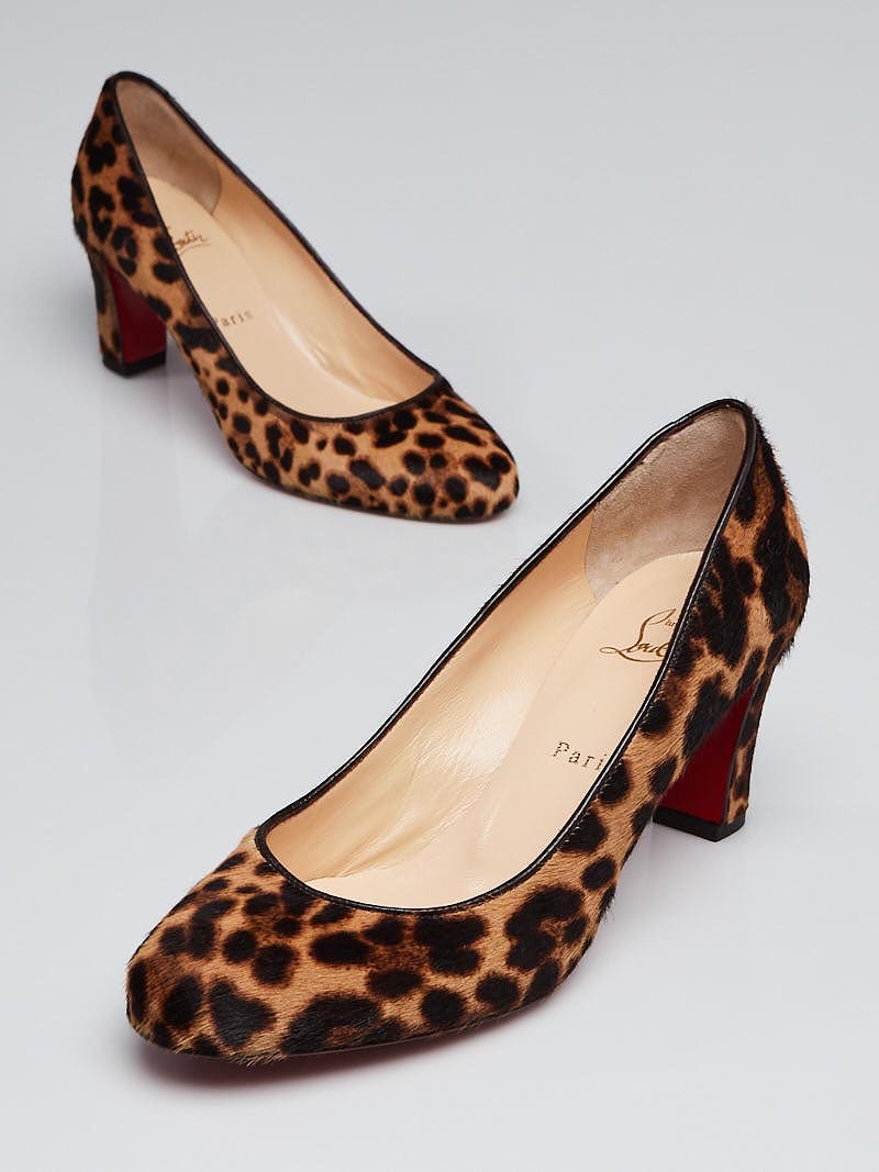 Louis Vuitton Leopard Print Pony Hair Loafers Size 8/38.5