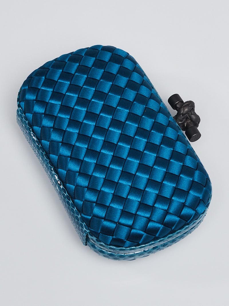 Bottega Veneta Crocodile Knot Clutch - Blue Clutches, Handbags - BOT217687