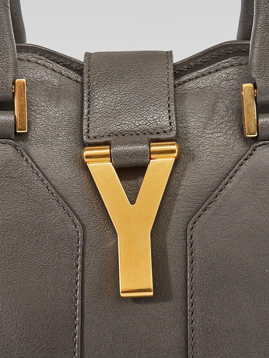 Yves Saint Laurent Brown Sheepskin Leather Small Cabas ChYc Bag - Yoogi's  Closet