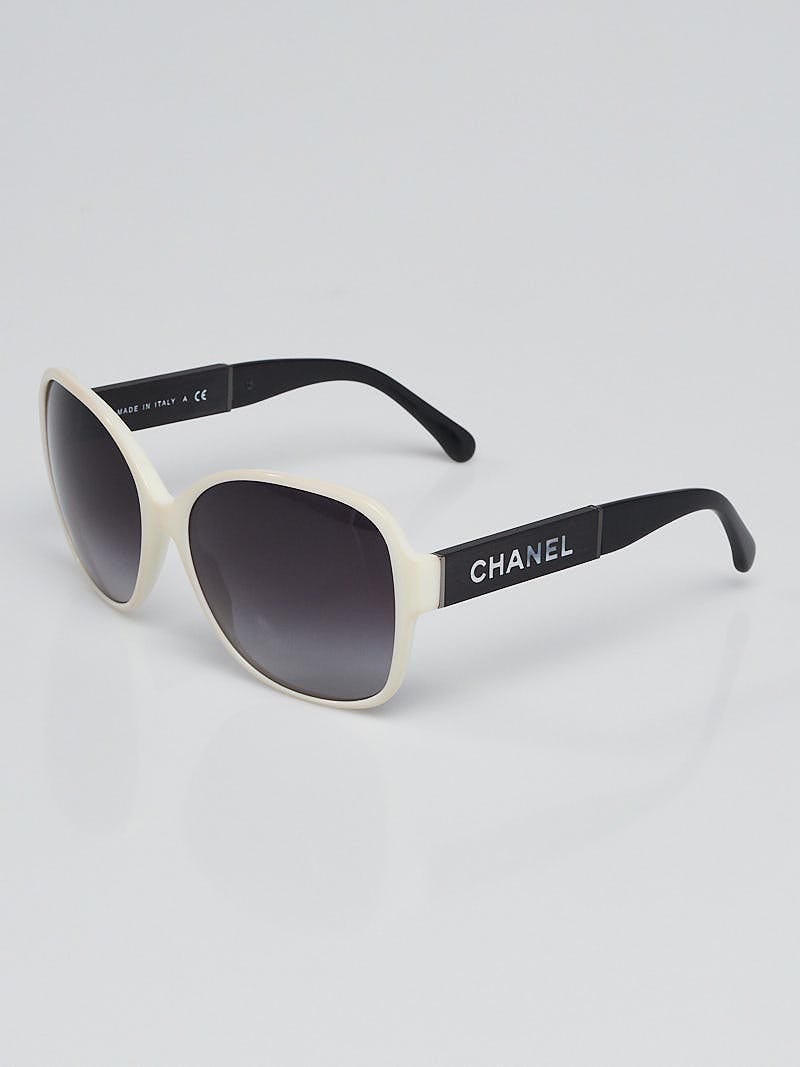 Chanel White Frame Square Frame Signature Sunglasses-5198 - Yoogi's Closet