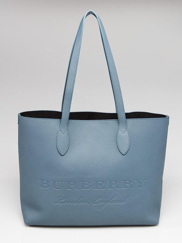 Burberry Blue Leather Remington Tote Bag