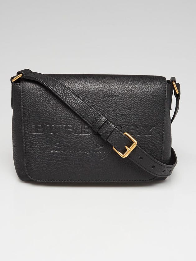 Burberry Black Pebbled Leather Burleigh Bag