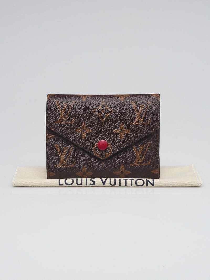 Authentic Louis Vuitton Classic Monogram Fuchsia Victorine Wallet