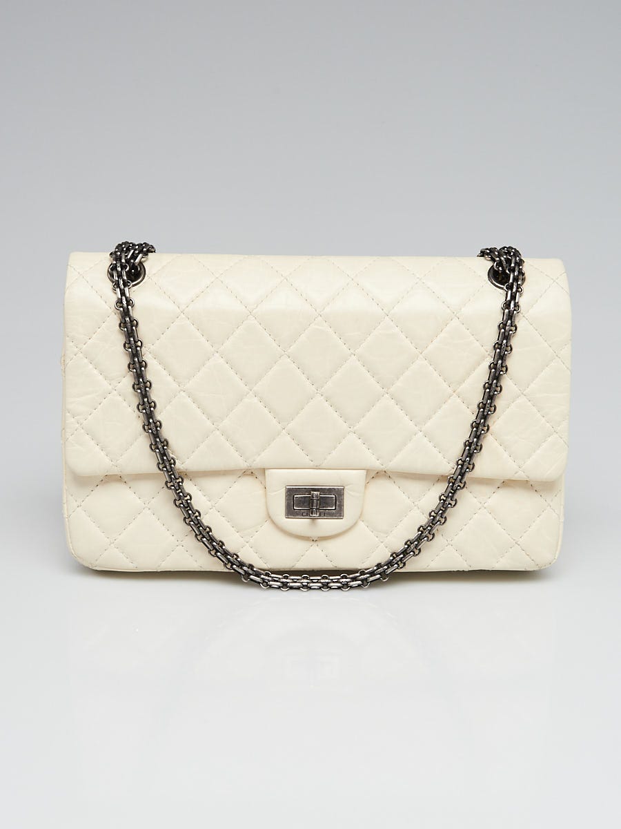 CHANEL Aged Calfskin Quilted 2.55 Reissue Mini Flap White 1309721