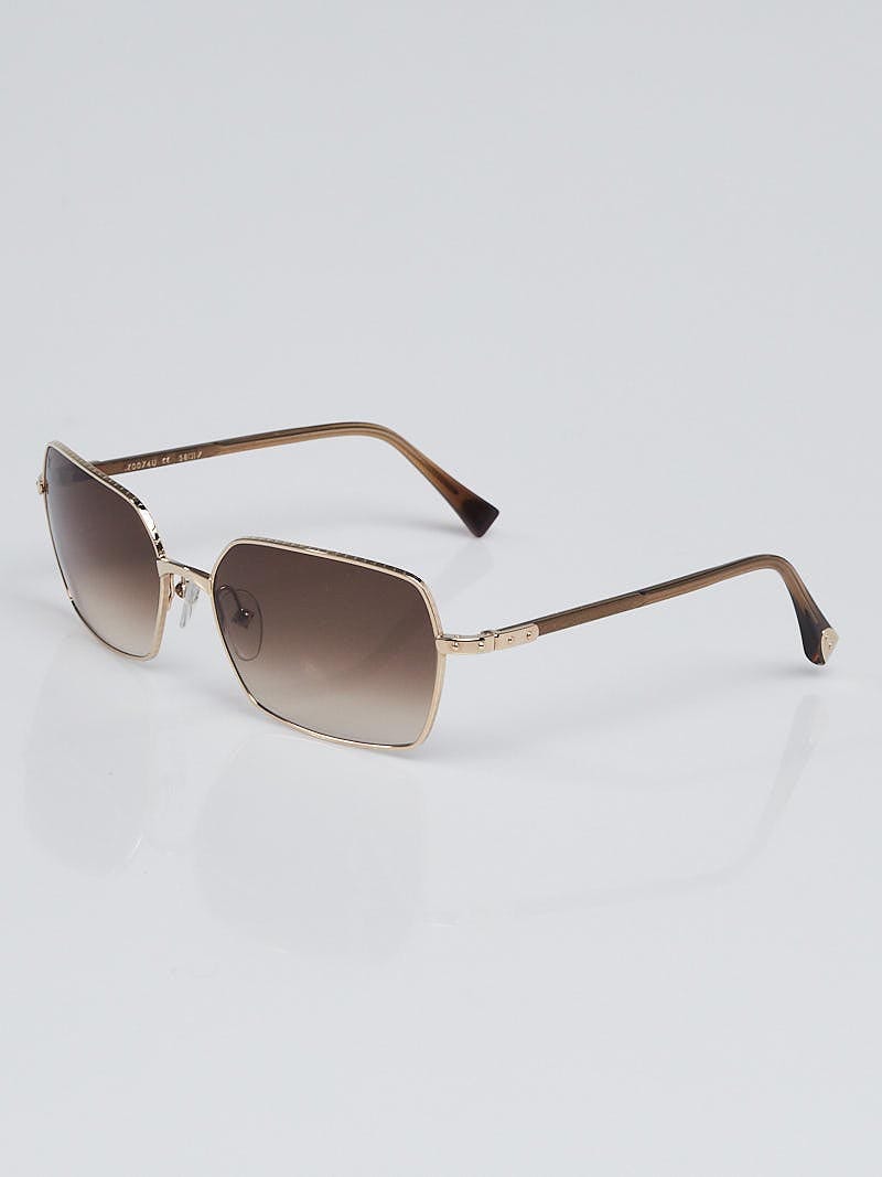 Louis Vuitton Goldtone Metal Rectangle Sunglasses-Z0074 - Yoogi's Closet