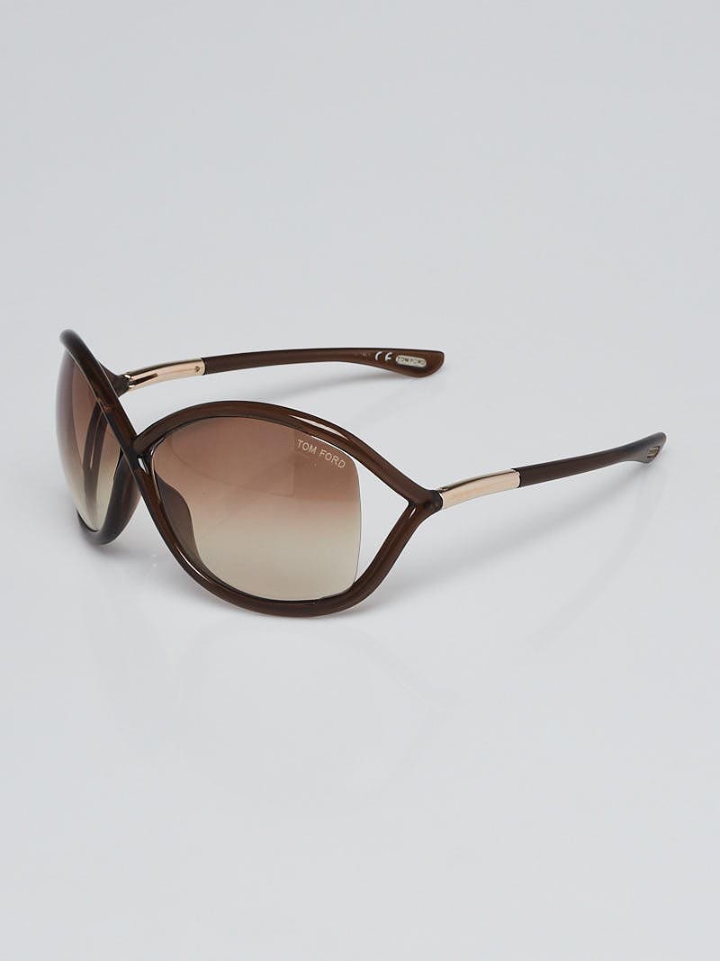 Tom Ford Brown Frame Gradient Tint Whitney Sunglasses - Yoogi's Closet