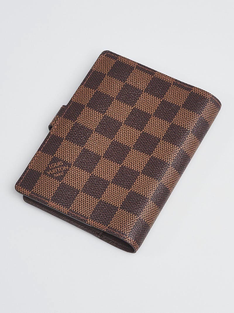 Louis Vuitton Damier Ebene Coated Canvas Small Ring Agenda Planner