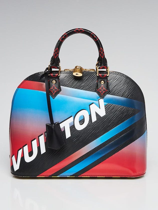 Louis Vuitton Limited Edition Epi Leather and Coated Canvas Race Print Alma PM Bag