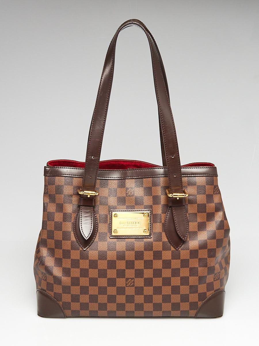 Pre-loved Authentic LOUIS VUITTON Hampstead MM Black checkerboard