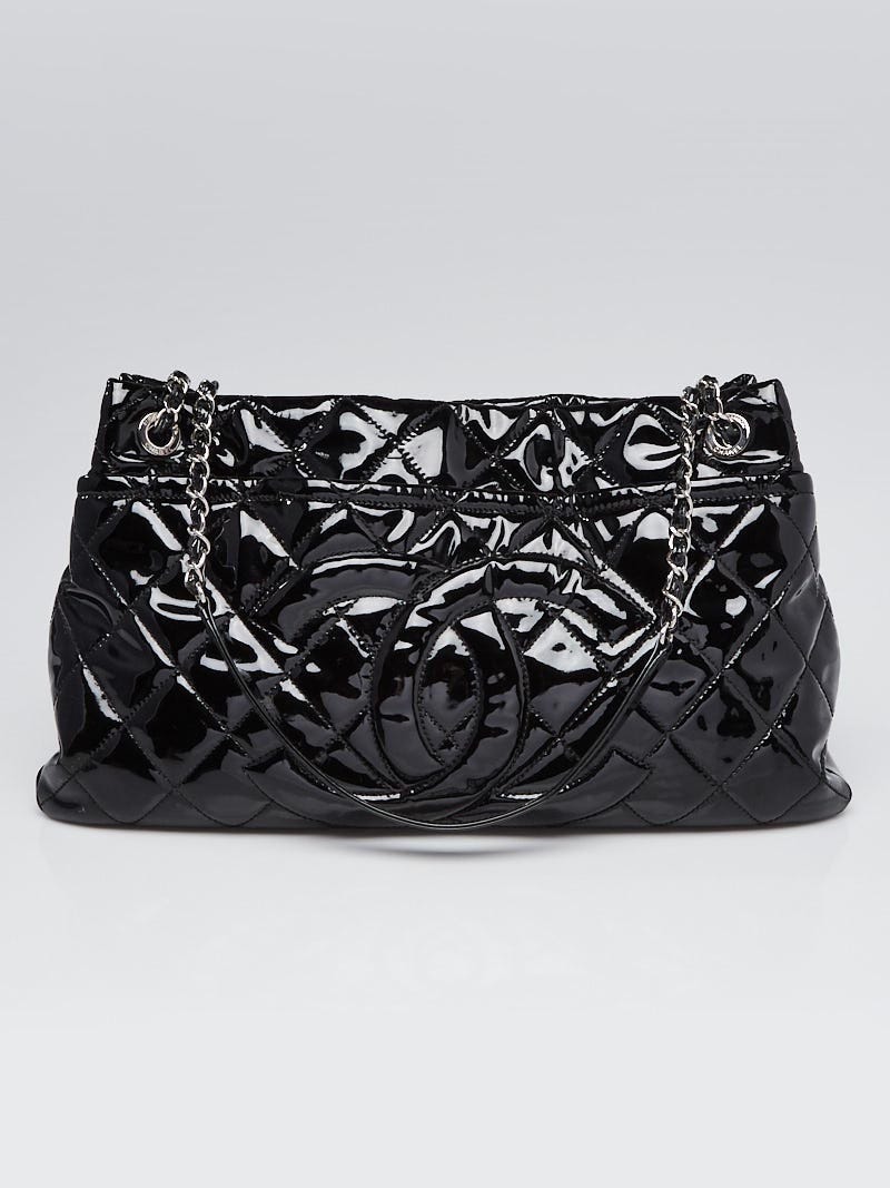 Chanel Black Quilted Patent Leather Timeless Shopping Tote Bag - Yoogi's  Closet