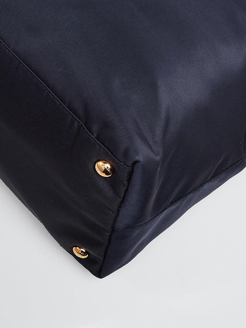 PRADA Tessuto Nylon & Saffiano Leather Tote Bag Black BN2541