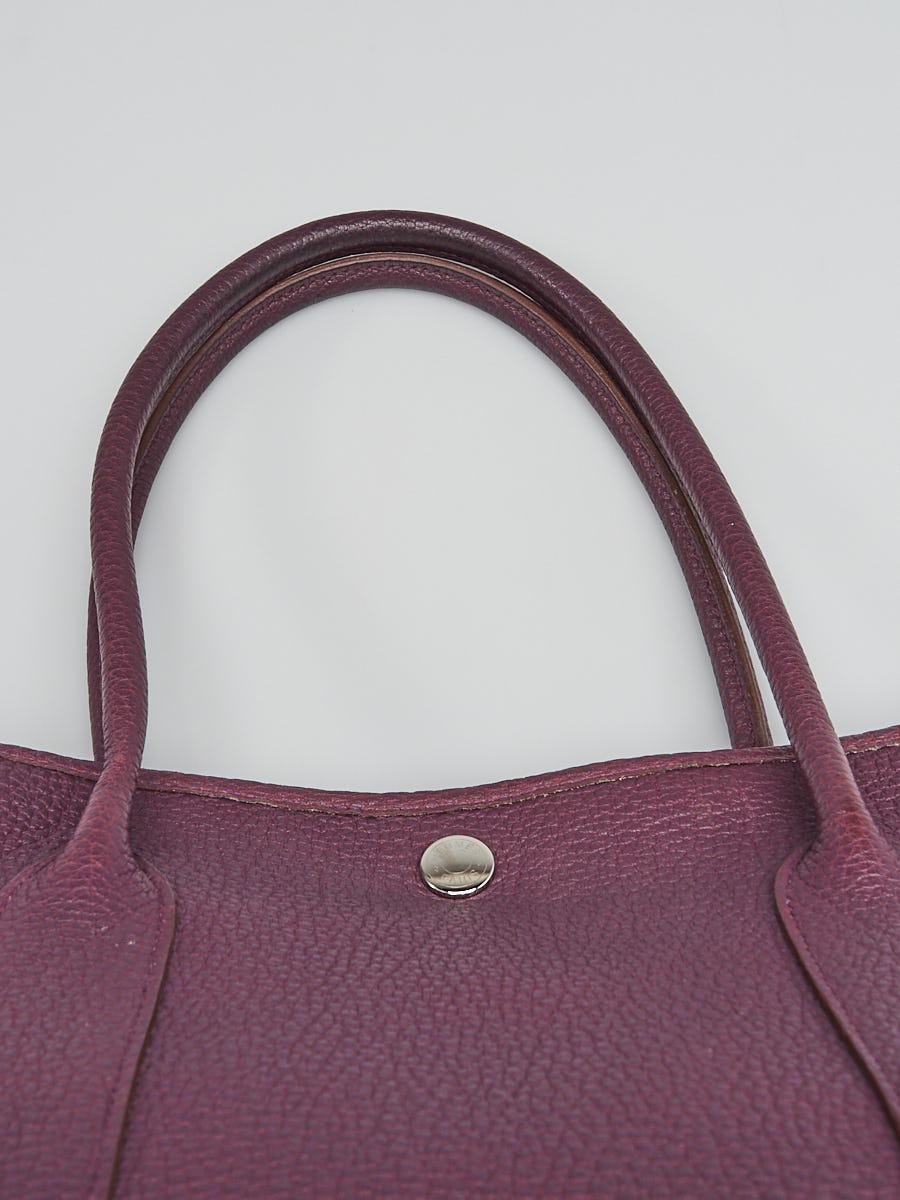 Hermes Purple Negonda Leather Garden Party 36 Tote Bag - Yoogi's Closet