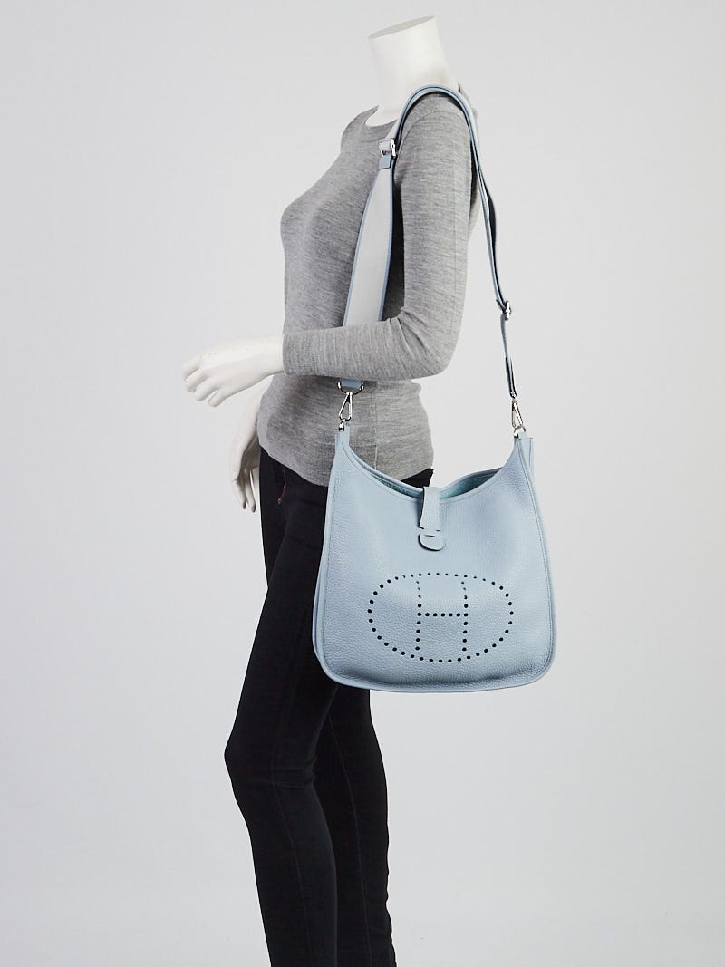 Luxury for you (GmbH) - Hermès Evelyne Blau in Clemence Leder