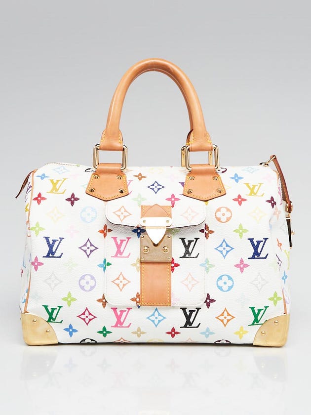 Louis Vuitton White Monogram Multicolore Speedy 30 Bag