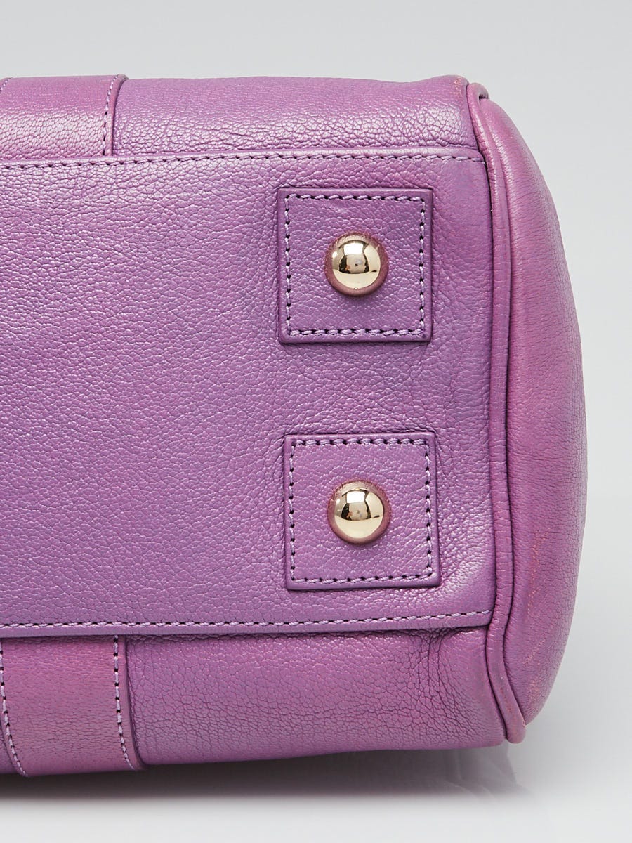 Vera Bradley Purse Shoulder Bag Mulberry Purple Quilted Square Straps  Pockets | eBay