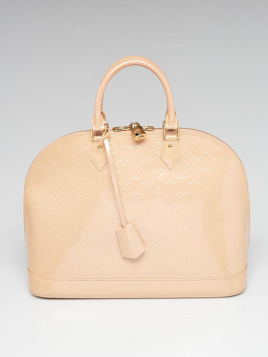 Louis Vuitton Rose Florentine Monogram Vernis Alma GM Bag For Sale
