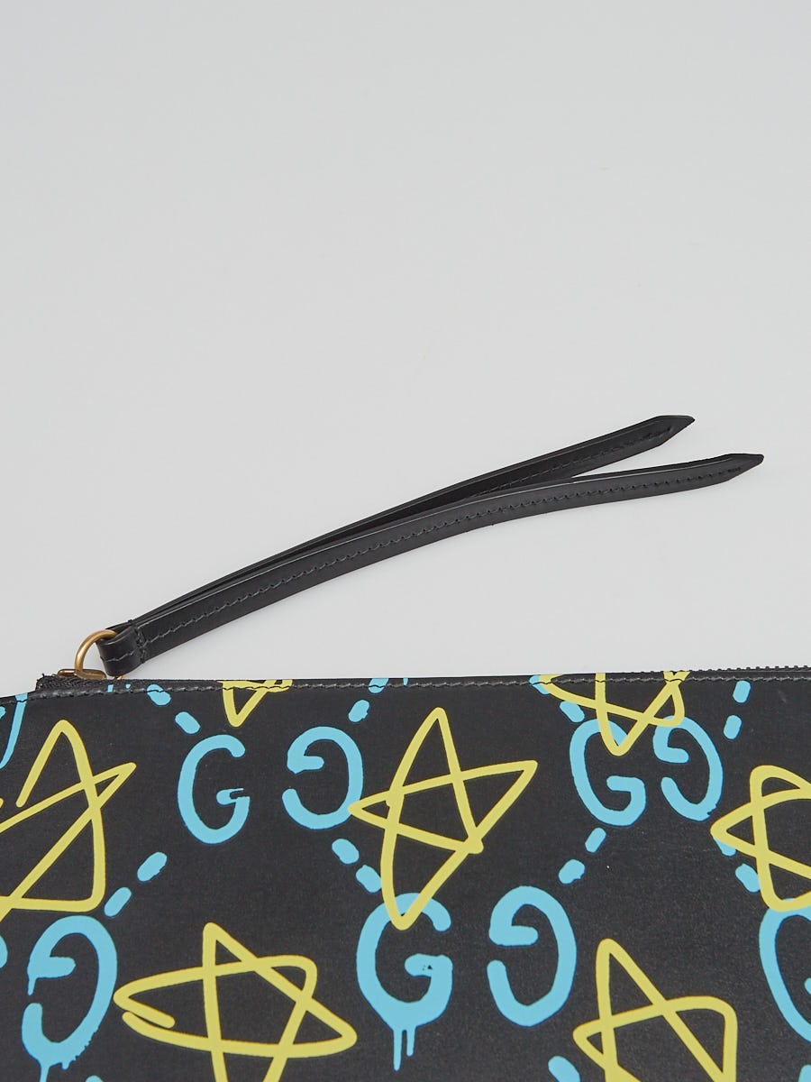Gucci Multicolor Smooth Leather Gucci Ghost Zip Pochette | Yoogi's