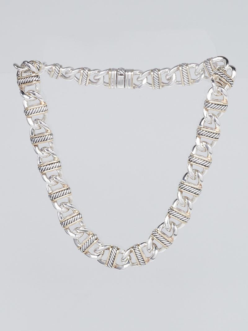 David Yurman Madison Necklace 18k Gold Silver 18” | eBay