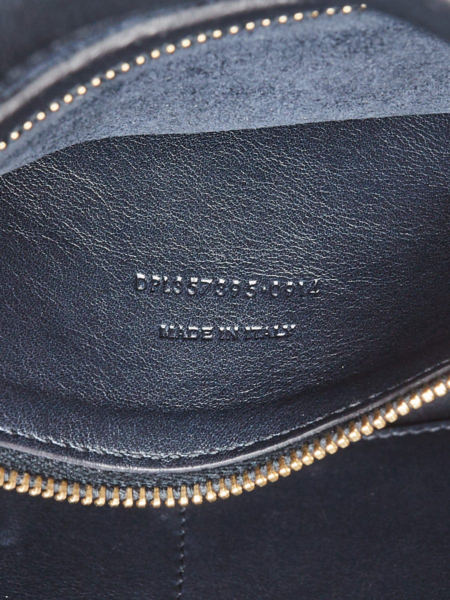 Saint Laurent Navy Blue Calfskin Leather Small Monogram Cabas Bag - Yoogi's  Closet