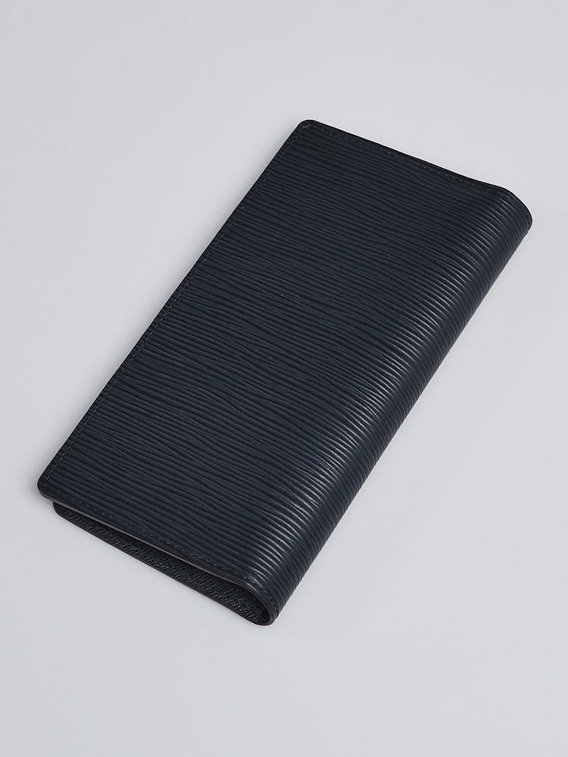 Leather wallet Louis Vuitton Navy in Leather - 32607639