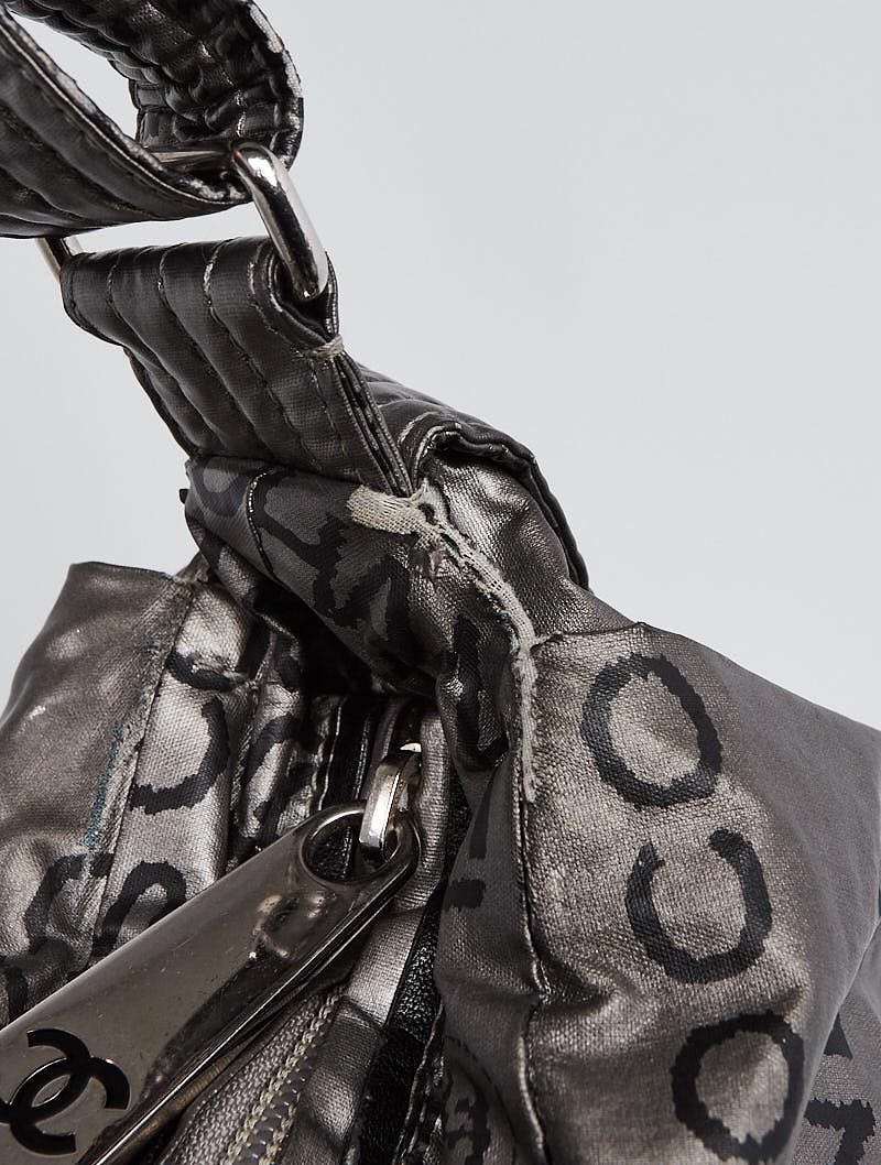 Chanel Silver Metallic Coated Canvas Unlimited Ligne Shoulder Bag - Yoogi's  Closet