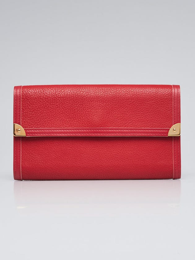 Louis Vuitton Geranium Suhali Leather Porte-Tresor International Wallet