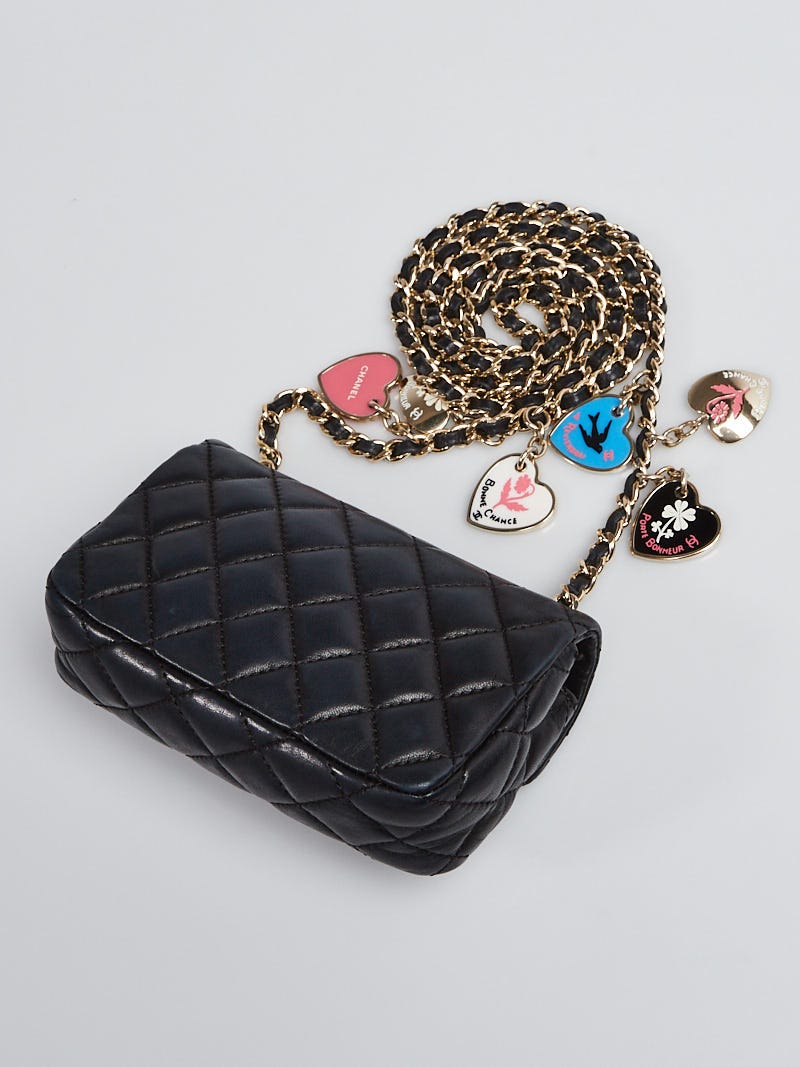 Chanel Limited Edition Navy Blue Quilted Lambskin Leather Valentine's Day  Extra Mini Flap Bag - Yoogi's Closet