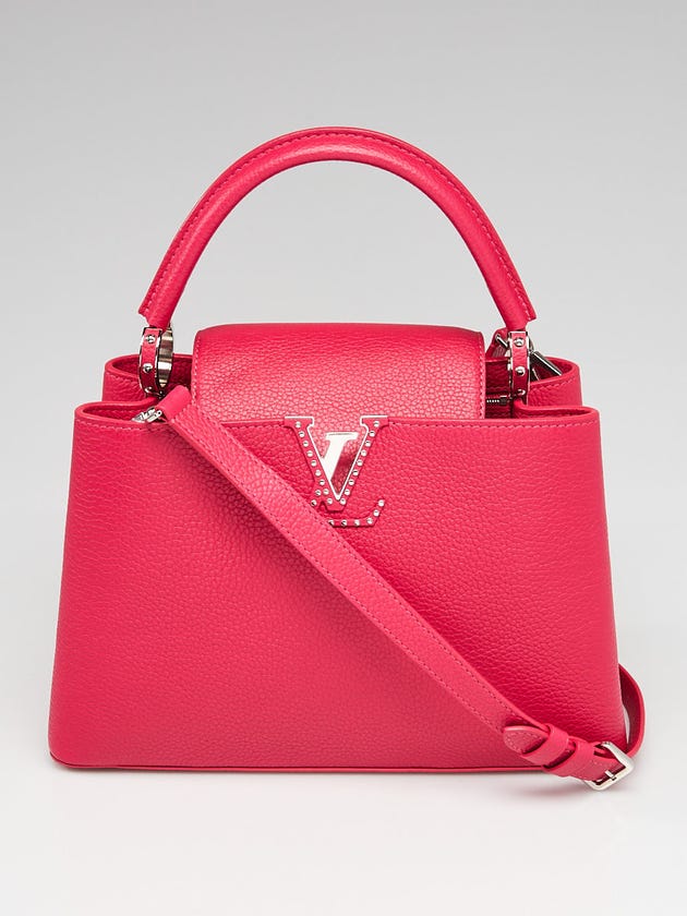 Louis Vuitton Bougainvillea Taurillon Leather Studded Capucines PM Bag