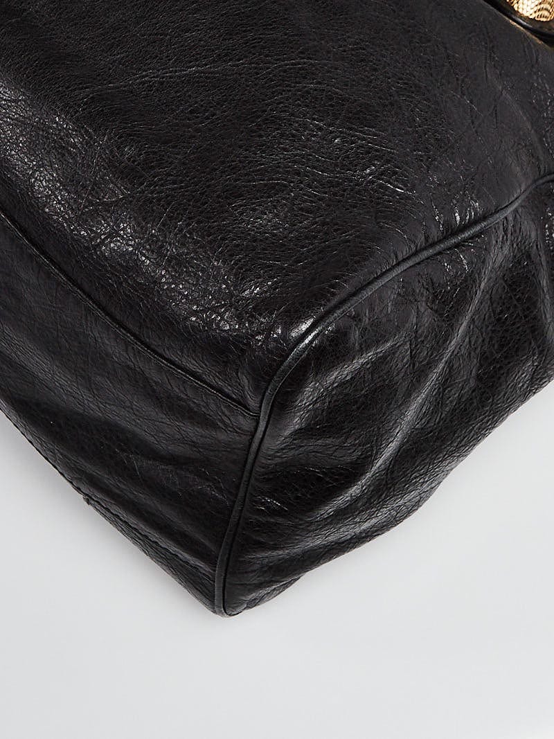 Balenciaga Black Lambskin Leather Giant 21 Gold Velo Bag | Yoogi's