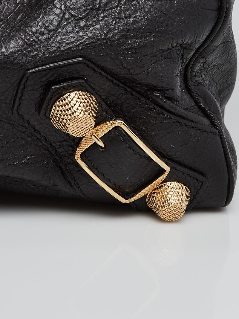 Balenciaga Black Lambskin Leather Giant 21 Gold Velo Bag | Yoogi's