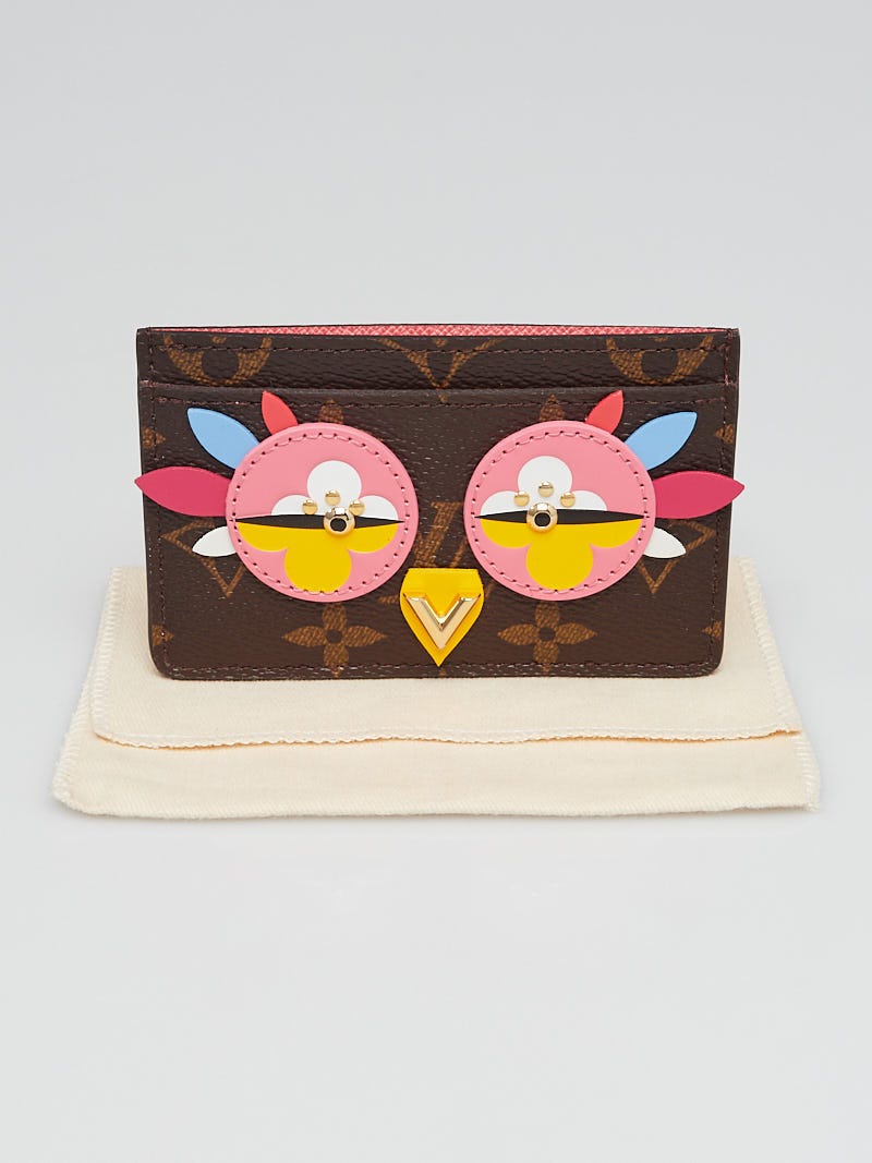 Unique Louis Vuitton Monogram Lovely Birds Owl Card Holder