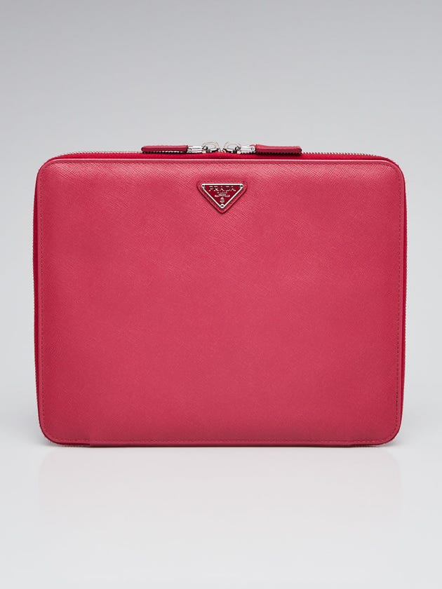 Prada Pink Saffiano Leather iPad Case