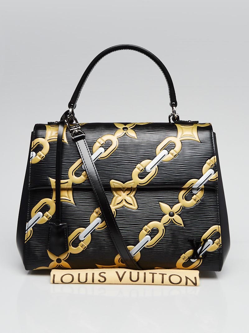 Louis Vuitton White Epi Leather Chain Flower Alma BB Bag - Yoogi's Closet