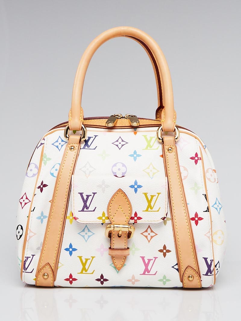 Louis Vuitton White Monogram Multicolore Canvas Priscilla Bag