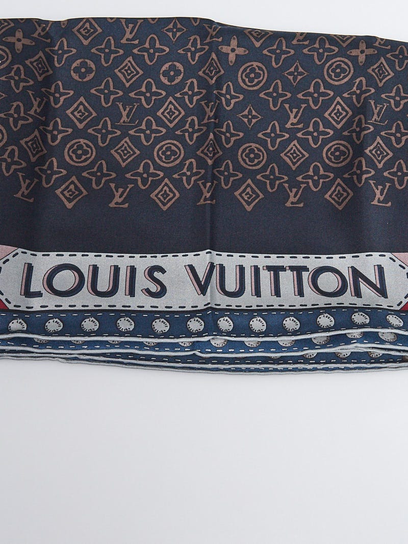Louis Vuitton Purple Ombre Monogram Map Silk Bandeau – The Closet