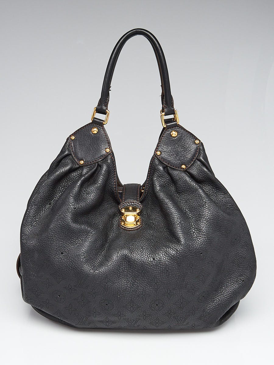 Louis Vuitton Black Monogram Mahina Leather XL Bag - Yoogi's Closet