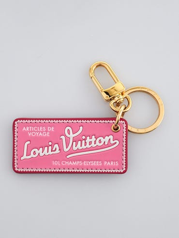 Pink Paris Keychain, Pink and Gold Charm Keychain