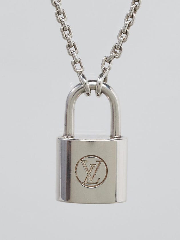 Louis Vuitton Sterling Silver Lockit Promise Necklace