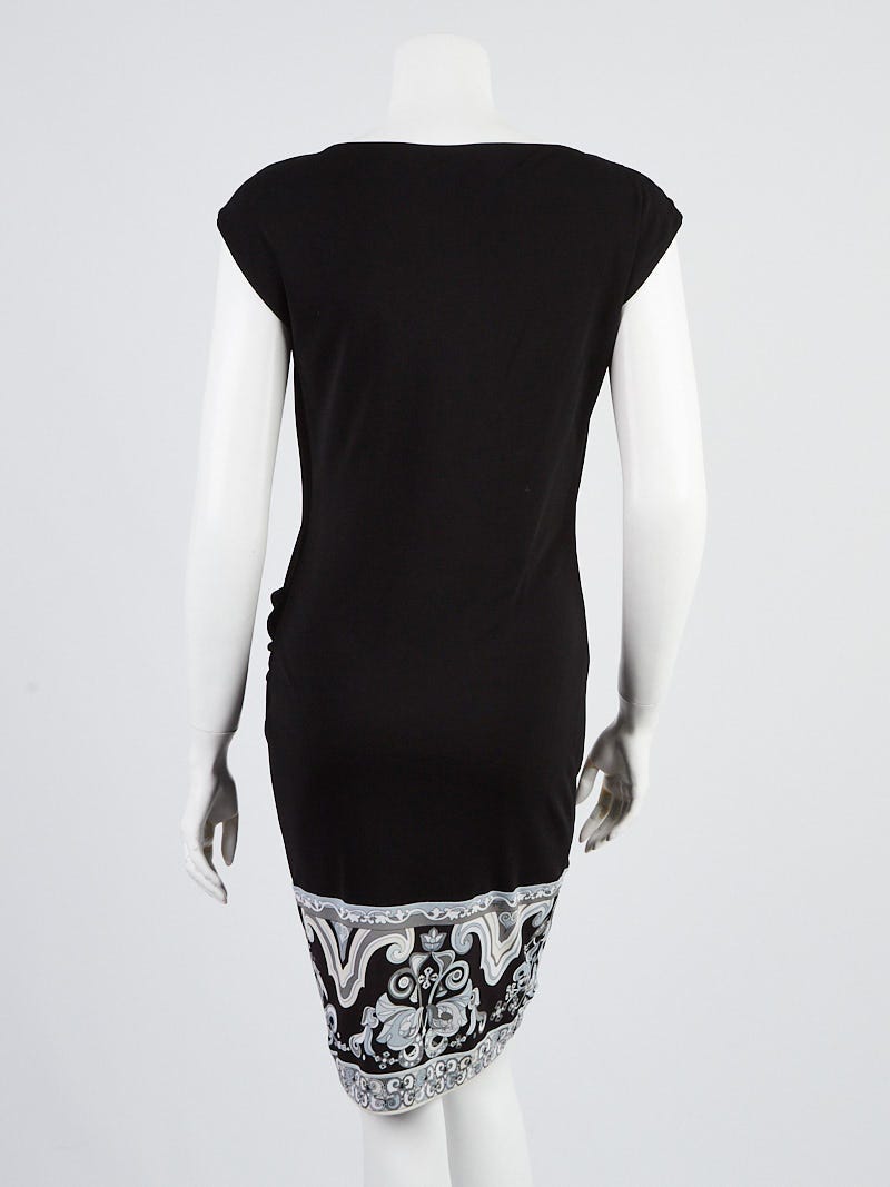 Emilio Pucci Black Viscose Drape Dress Size 4/38