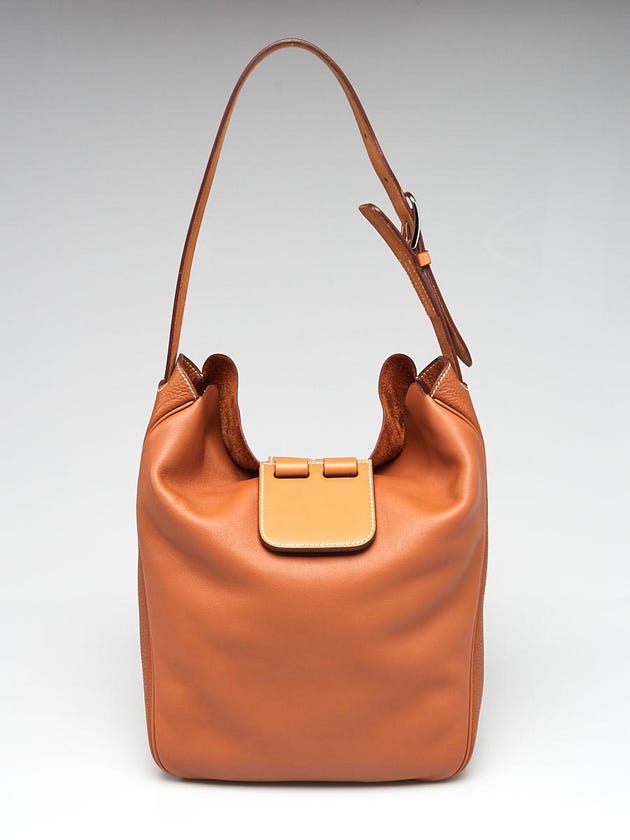 Hermes 24cm Swift and Clemence Leather Virevolte Bag