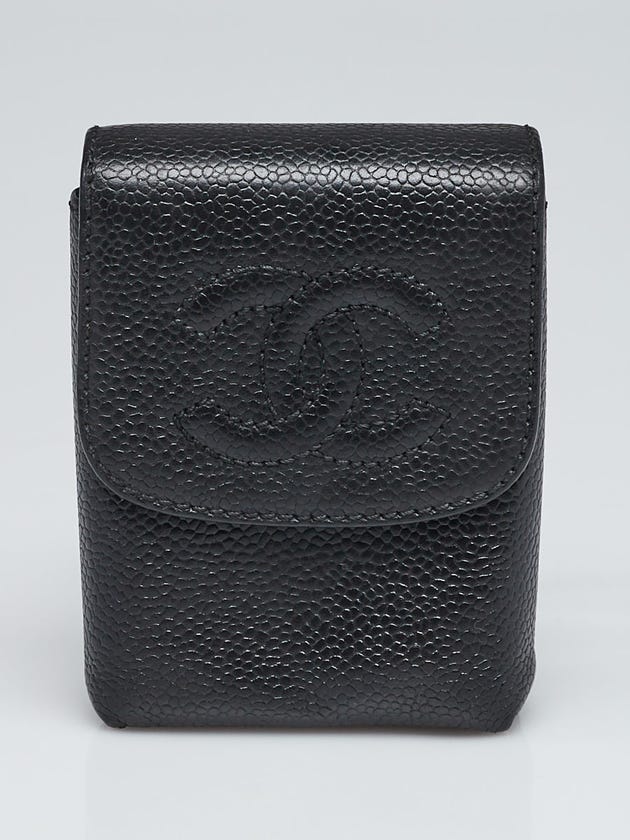 Chanel Black Caviar Leather CC Cigarette Case